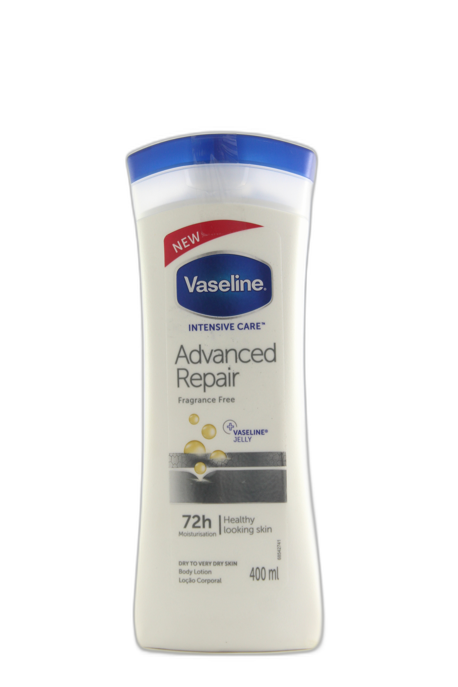 وسیون بدن نرم کننده 72 ساعته مدل Advanced Repair مناسب پوست های خیلی خشک حجم 400 میل وازلین